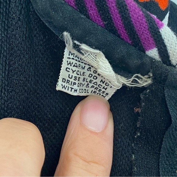 Vintage 60s Psychedelic Print Dress Retro Mod Mini Black Peter Pan Collar Small - Picture 7 of 10